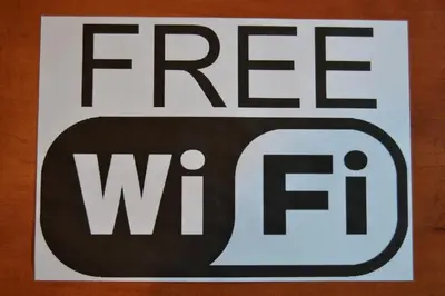a sign with the words freewwf on it at Hotel Bohemians in Prague