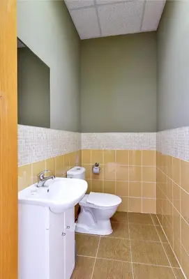 a bathroom with a sink and a toilet at Plus Prague in Prague