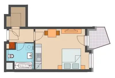 a floor plan of a house at CityWest Apartments in Prague