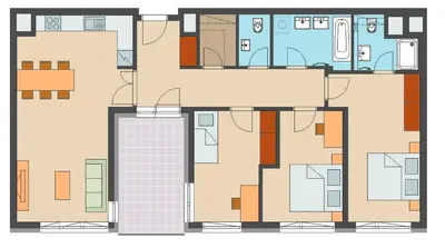 a floor plan of a house with at CityWest Apartments in Prague