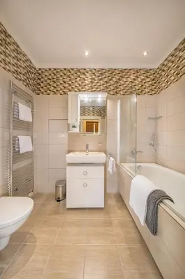 a bathroom with a sink and a tub and a toilet at Prague Days - Luxurious Apartments Lesser Town in Prague