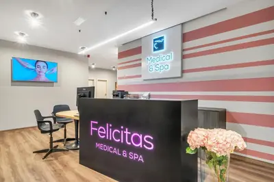 an office with a flag painted on the wall at Spa Hotel Felicitas in Poděbrady