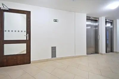 an aerial view of a courtyard in a apartment building at OL apartments in Prague