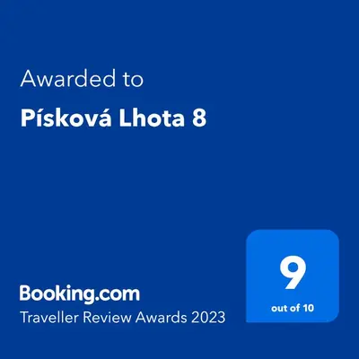 a screenshot of a phone with the text awarded to pixyaiboibo at Písková Lhota 8 in Písková Lhota