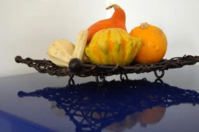 a basket of vegetables on top of a table at APARTMÁN V ZAHRADĚ PRAHA TROJA - APARTMENT IN THE GARDEN PRAGUE Troja in Prague