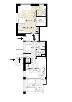 a floor plan of a house at Apartments Severka in Prague