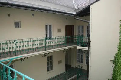 an external view of a building with balconies at Apartment No 0A Anenska 13 - Stare Mesto in Prague
