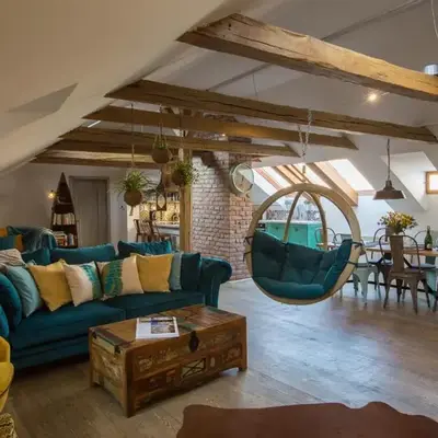 Gigantic Boho Chic 3 Bedroom 3 Bathroom Loft with Hanging Chair