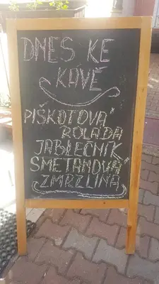 a chalkboard sign that says drugs i love hospitalized at Penzion a Restaurace Nad Hradem in Křivoklát