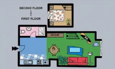 a floor plan of aominiumominium with a first floor at Ericsson Palace in Prague