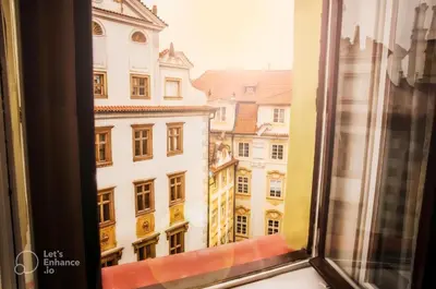 a view from a window of a building at Best Spot Hostel in Prague