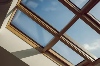 a skylight window in a ceiling of a building at Kings Residence in Prague