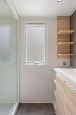 a kitchen with white walls and a window at Holiday Home Sunset Terrace by Interhome in Prague