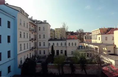 a view of a city with buildings at The Apartment House - Mezibranska in Prague