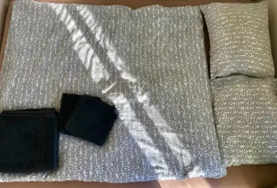 a blanket on a couch with two pillows on it at Cosy Flora Nest in Prague