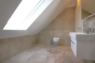 a bathroom with a sink and a toilet at Prague Expat House in Prague