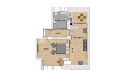 a floor plan of a house at Prague Expat House in Prague