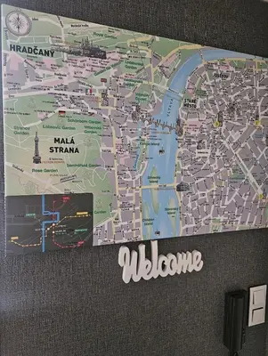 a map of the city of bilbao at Apartments Praha Jinonice in Prague