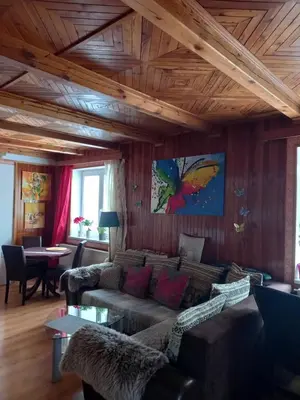 a living room with a couch and a table at App Tony Beroun in Beroun