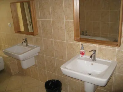 a bathroom with a sink and a mirror at Ragtime in Prague