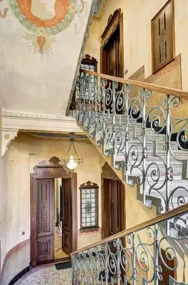 an image of a staircase in a house at Art House Apartments by Adrez in Prague