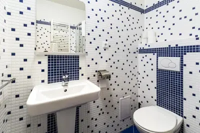 a white bathroom with a sink and a toilet at Penzion Palouček in Prague