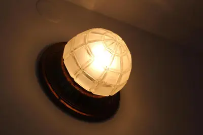 a light on the ceiling of a room at Pension Hanspaulka in Prague