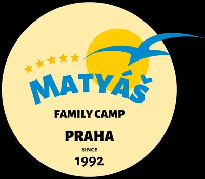 a logo for a mazays family camp parade at Camping Matyáš in Vrané nad Vltavou