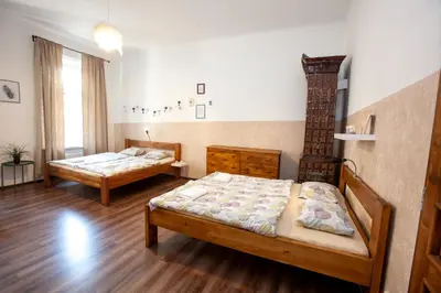 a bedroom with two beds in a room at Wow Wow Apartment in Prague