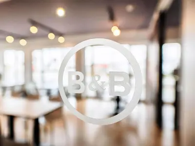 a sign that reads bcb in a room at B&B Hotel Prague City in Prague