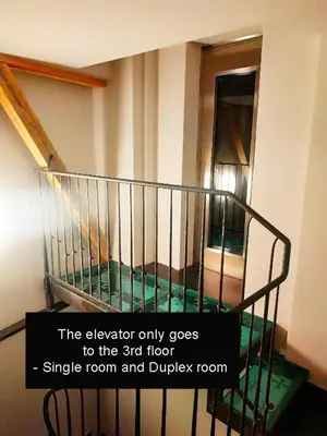 an elevator only goes to the floor single room and duplex room at Historic Centre Residence in Prague