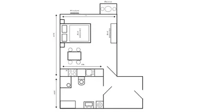 a floor plan of a house at Modern cozy apartment in central Prague in Prague