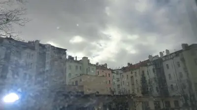 a view of a bunch of buildings in a city at HU in Prague