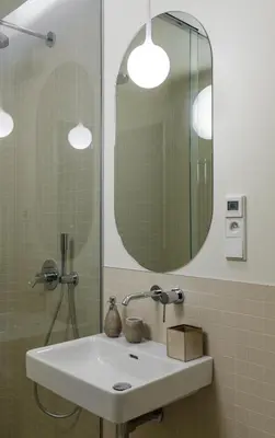 a bathroom with a sink and a mirror at MN6 Luxury Suites by Adrez in Prague