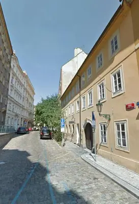 a cobblestone street in a city with buildings at Old Town 2 BDR apartment, free coffee in Prague