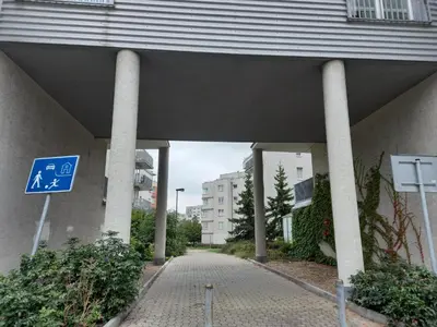 a building with a street sign in front of it at apartment golden Prague in Prague