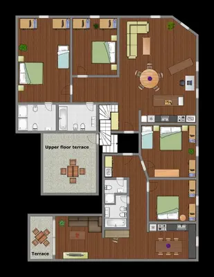 a floor plan of a house with at Luxury Loft in Prague