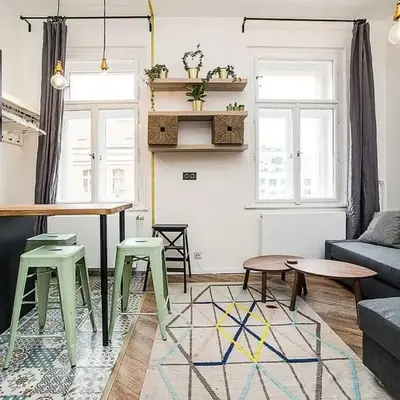 Central designer studio by beautiful park & church
