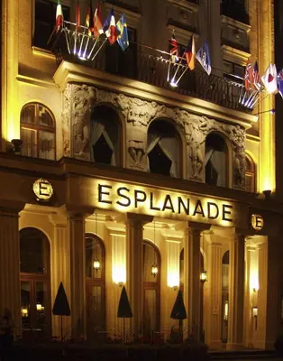 a large building with a sign that reads epiphanyidate at Esplanade Hotel Prague in Prague