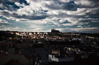 a view of a city under a cloudy sky at Archibald City in Prague