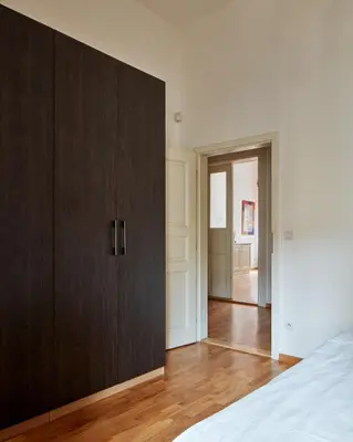 a bathroom with a sink and a mirror at Prague Days - One-bedroom Apartment with Balcony and Elevated Chill Zone in Old Town in Prague