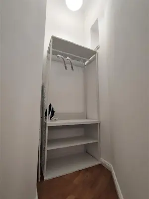 a white refrigerator with its door open in a room at 420Welcome.Inn in Prague