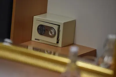a small microwave sitting on top of a table at Prague Season Three Stars in Prague