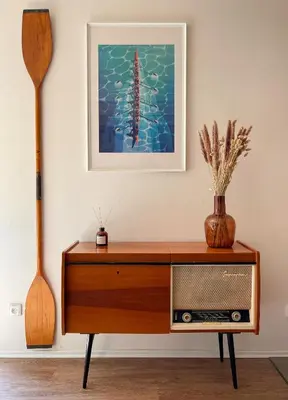 a wooden dresser with a tv on top of it at Slapy Chata Hrdlička in Čím