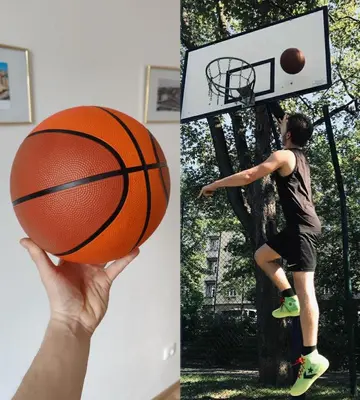 a man is throwing a basketball into a hoop at Double King Size Sunny Suite In Castle Area in Prague