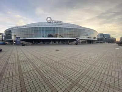 a large building with a lot of windows at Apartments / 10 min from center / O2 ARENA in Prague