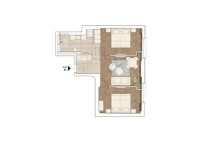 a floor plan of a house at Soukenicka Apartments Old Town Prague in Prague